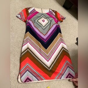 Trina Turk Pink and Red Striped Dress